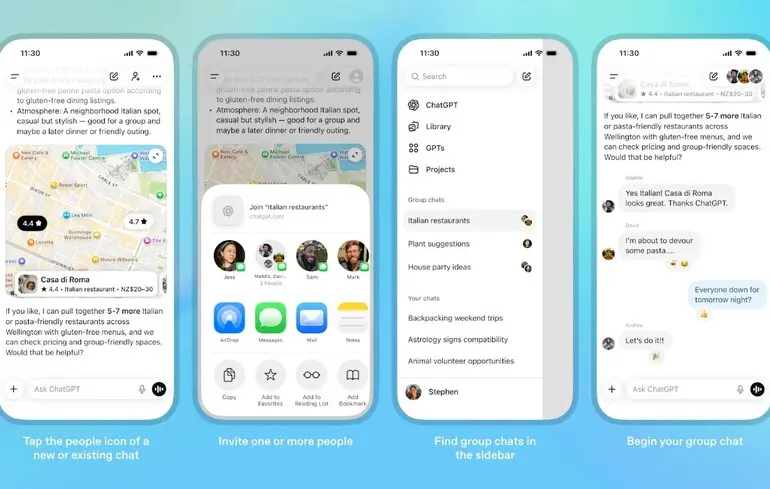 OpenAI запустила групповые чаты ChatGPT для всех пользователей: как пользоваться