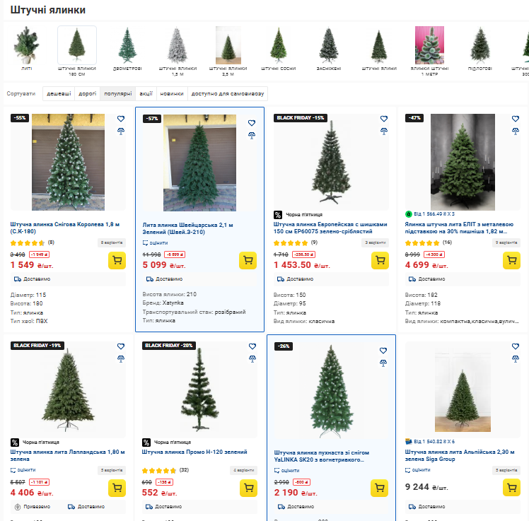 Где купить новогоднюю елку со скидкой: акции Эпицентр 2025, какие цены сегодня