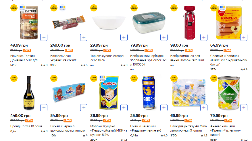 Акции в Сильпо: продукты, напитки и товары со скидками до 50%