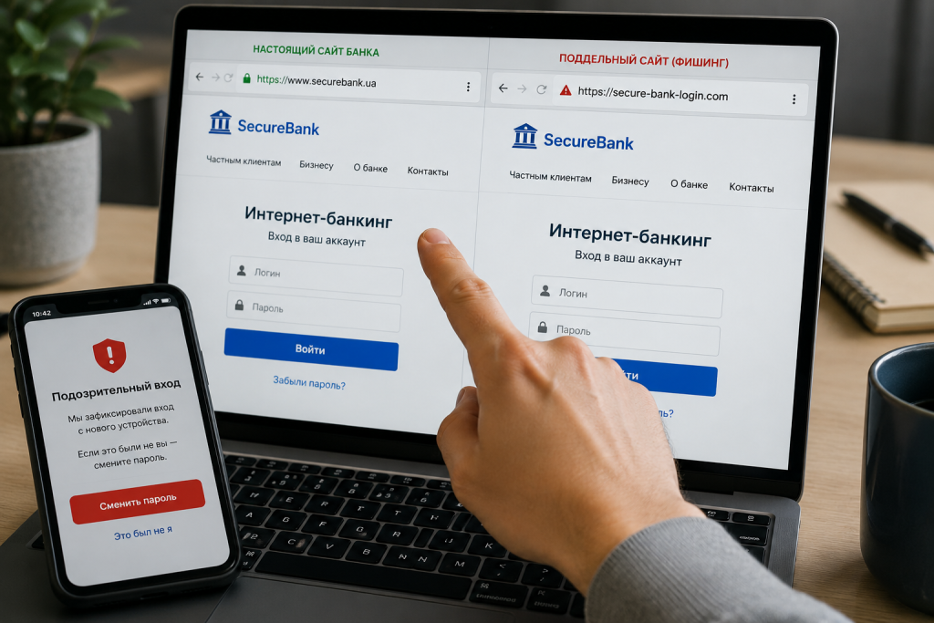 Как распознать фейковую страницу банка или биржи