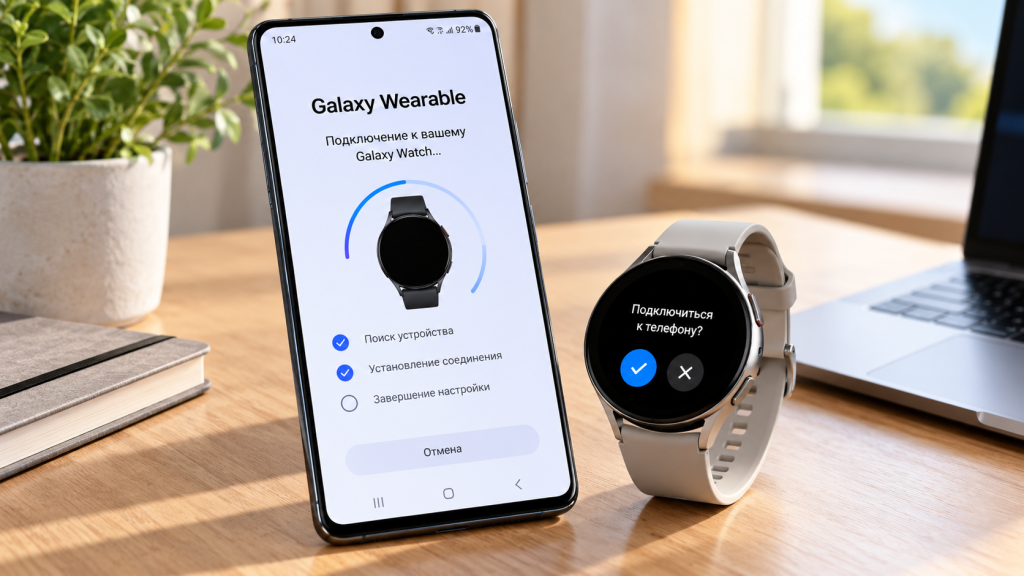 Как подключить Samsung Galaxy Watch к телефону