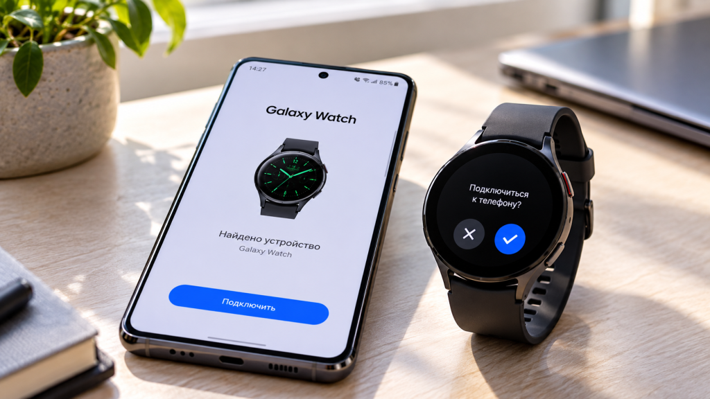 Как подключить Samsung Galaxy Watch к телефону