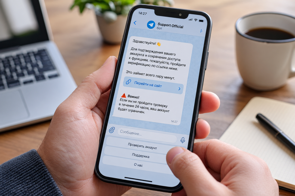 Как распознать фишинг в Telegram: фейковые боты и каналы