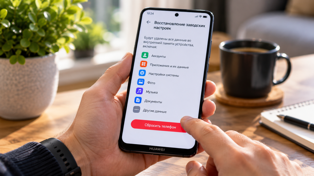 Как сбросить Huawei до заводских настроек