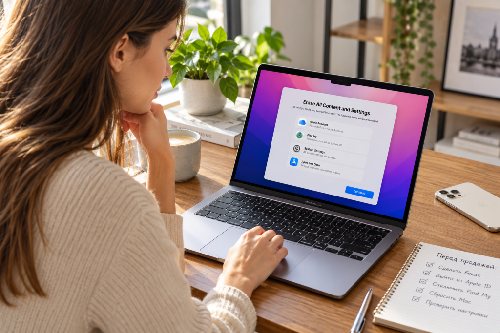 Как сбросить Mac до заводских настроек перед продажей
