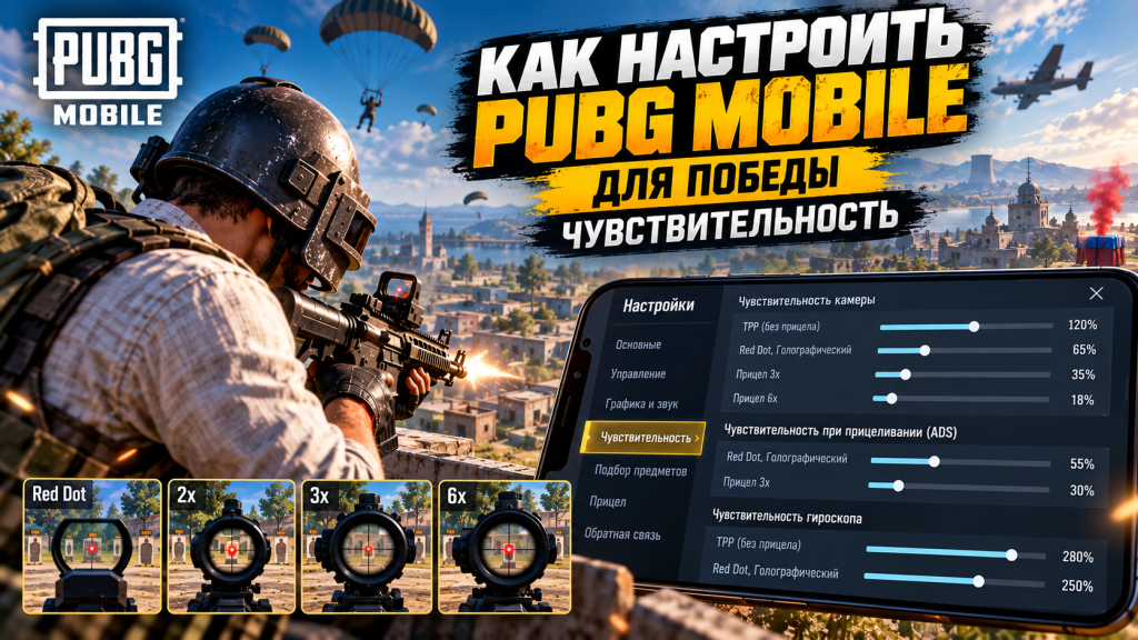 Как настроить PUBG Mobile для победы: чувствительность