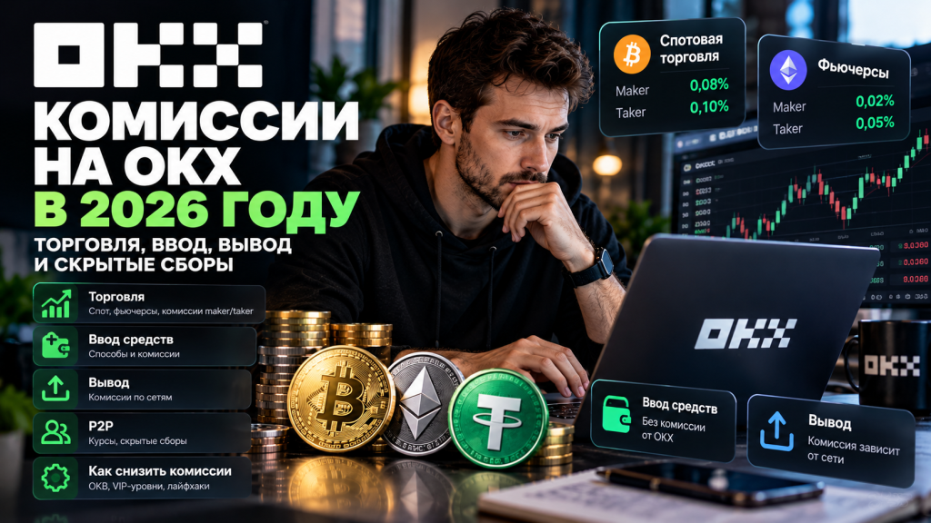 Комиссии на OKX в 2026: торговля, ввод, вывод и скрытые сборы